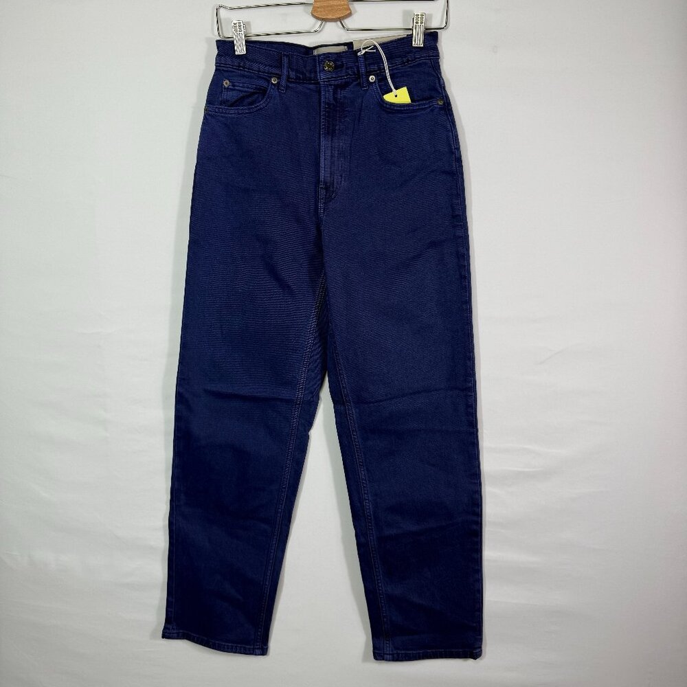 Everlane The Way High Straight Leg Organic Cotton Jean Coal Blue Tall 27T